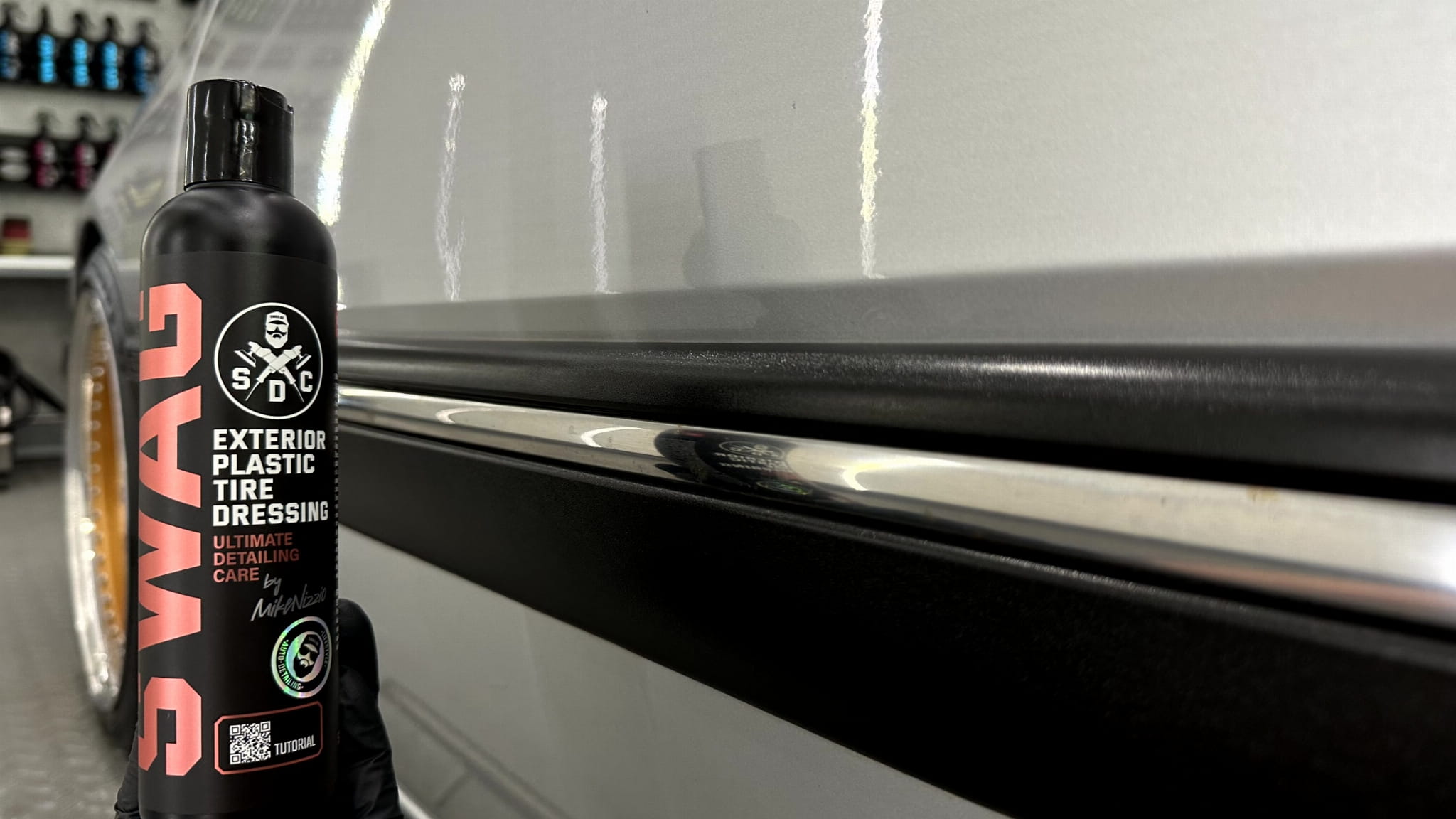 Swag EXTERIOR PLASTIC TIRE DRESSING Gel+ Gélová ochrana na plast a pneumatiky s odpudivosťou vody a saténovým efektom - ( 500ml )