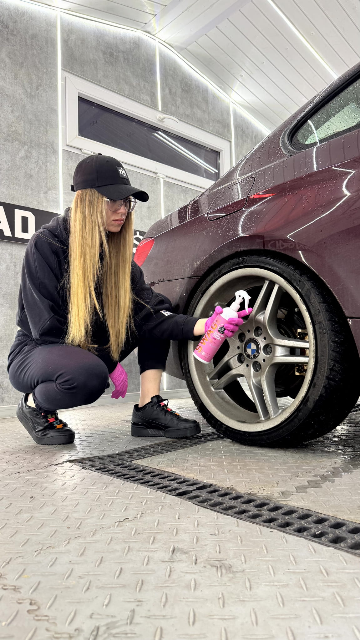 Swag LADY ALKALINE WHEEL CLEANER PINK - Čistič diskov, alkalický pH gél - ( 500ml )