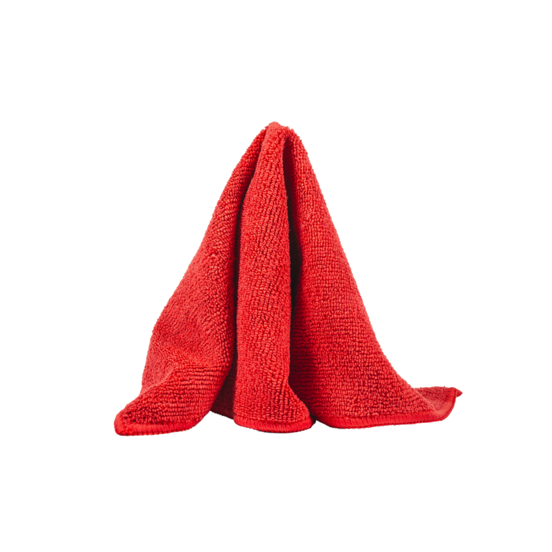 BadBoys - Červená mikrovláknová handrička s lemovaním 30x30cm - ( 1ks )