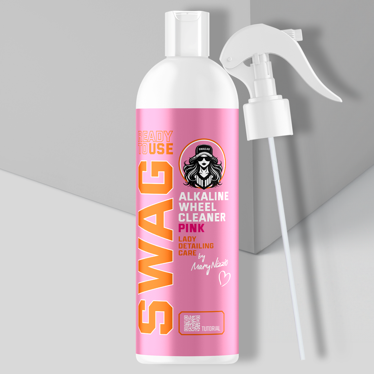 Swag LADY ALKALINE WHEEL CLEANER PINK - Čistič diskov, alkalický pH gél - ( 500ml )
